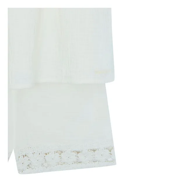 Ensemble Débardeur et Short Nouki Gaze de Coton | Ecru