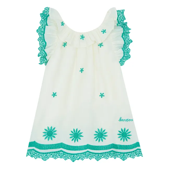 Anna Embroidered Dress | Ecru