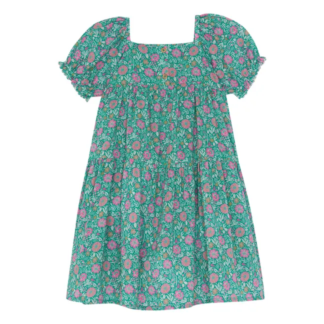 Robe Georgette Fleurs | 	Lilas