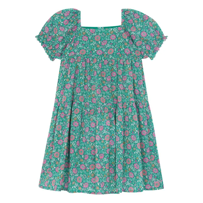 Vestido de flores de georgette | Lila