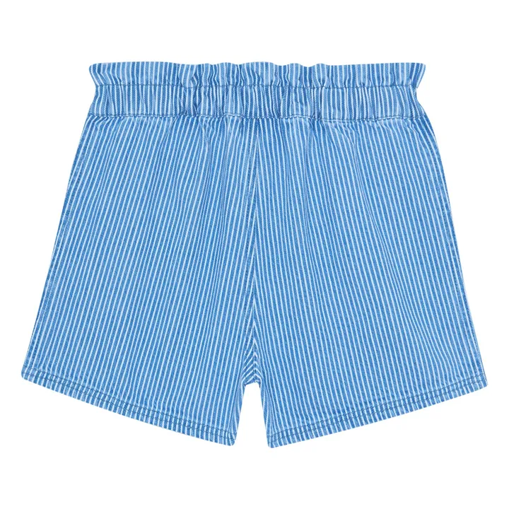 Short Poches Cœur Mélanie Rayé | Bleu- Image produit n°2