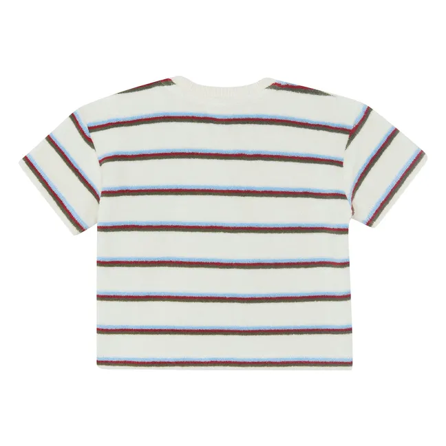 Camiseta de rizo a rayas Livo Viva | Blanco