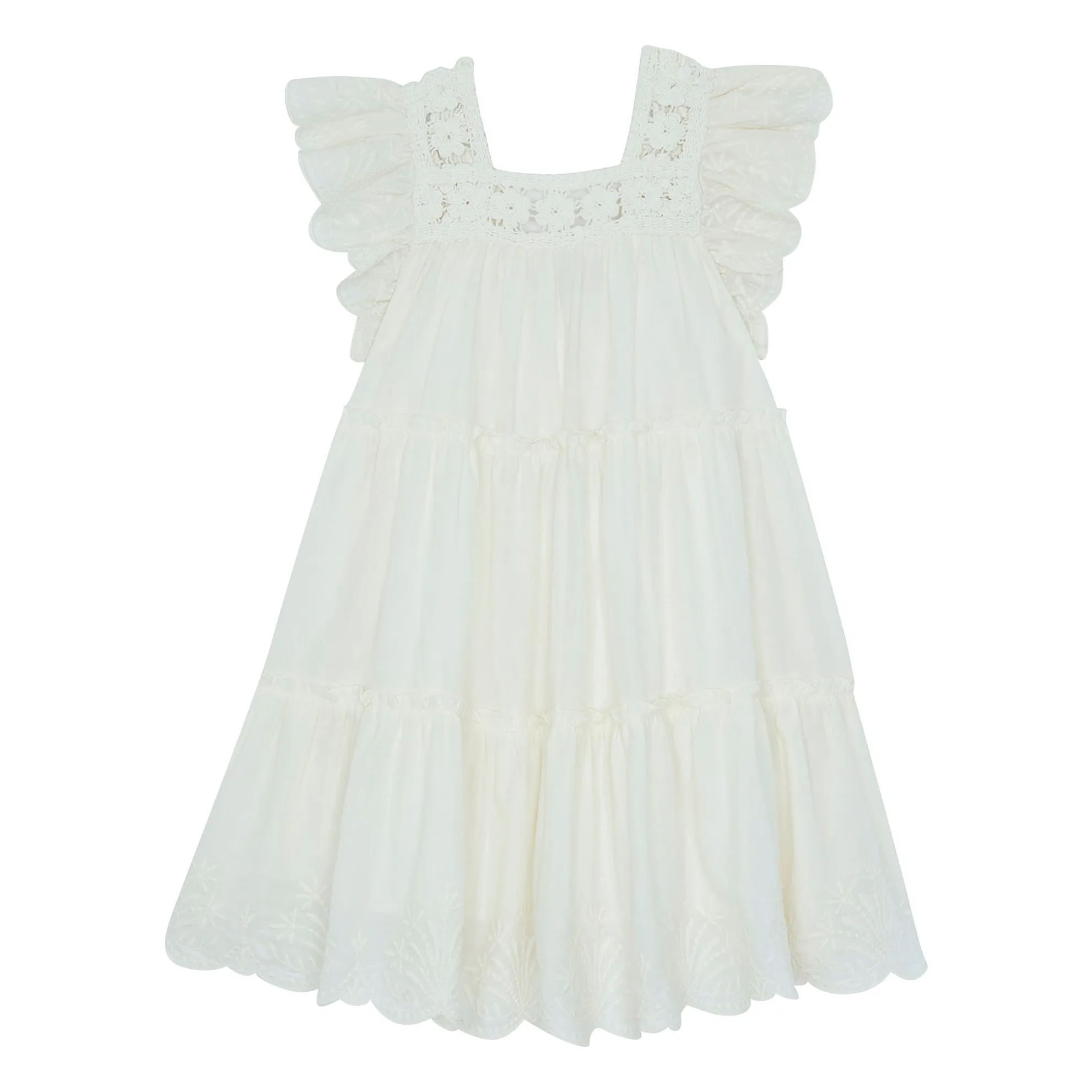 Bonton Ecru Nereide Crochet Dress