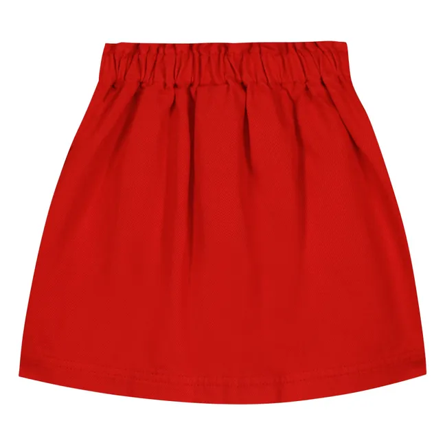 Jupe Poches Cœur Douchka | Rouge vermillon