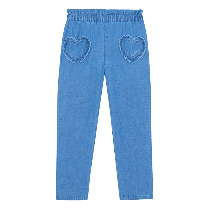 Jean Poches Cœur Buck | Bleu- Image produit n°1