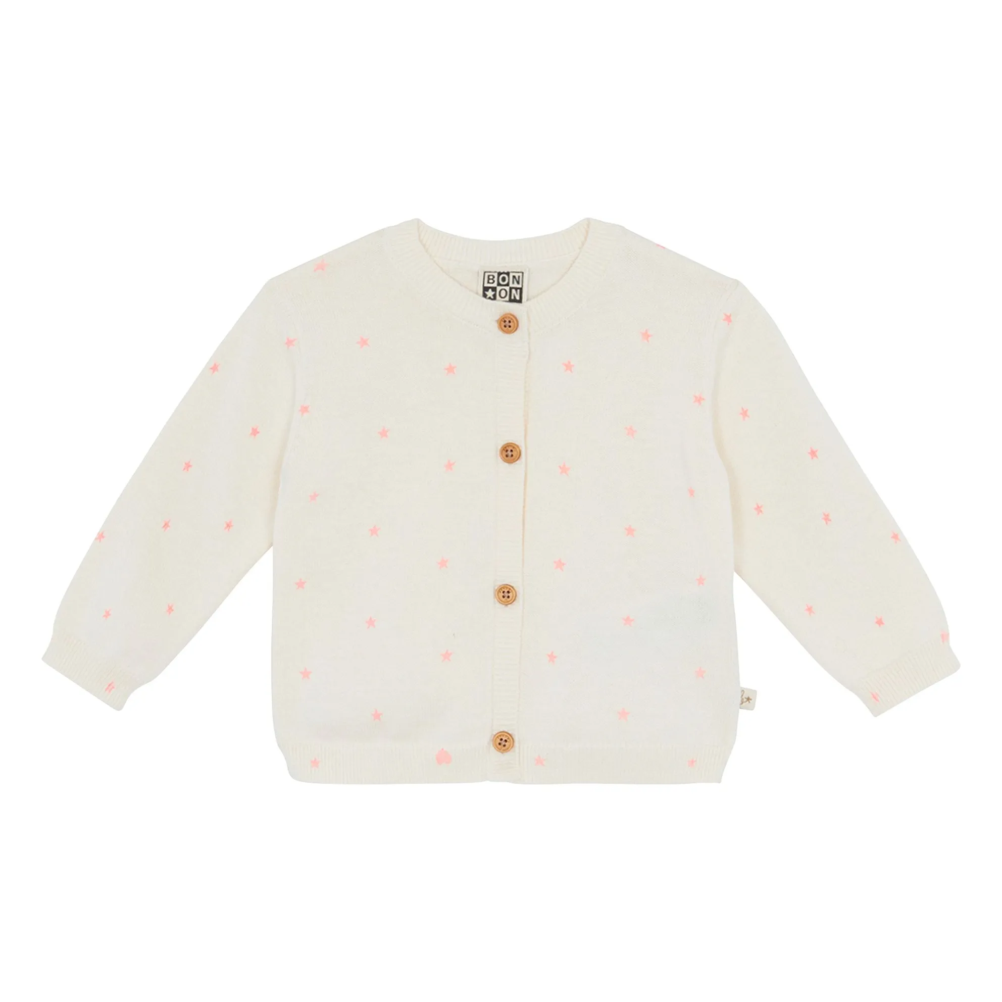 Bonton Ecru Cardigan Lilet Star