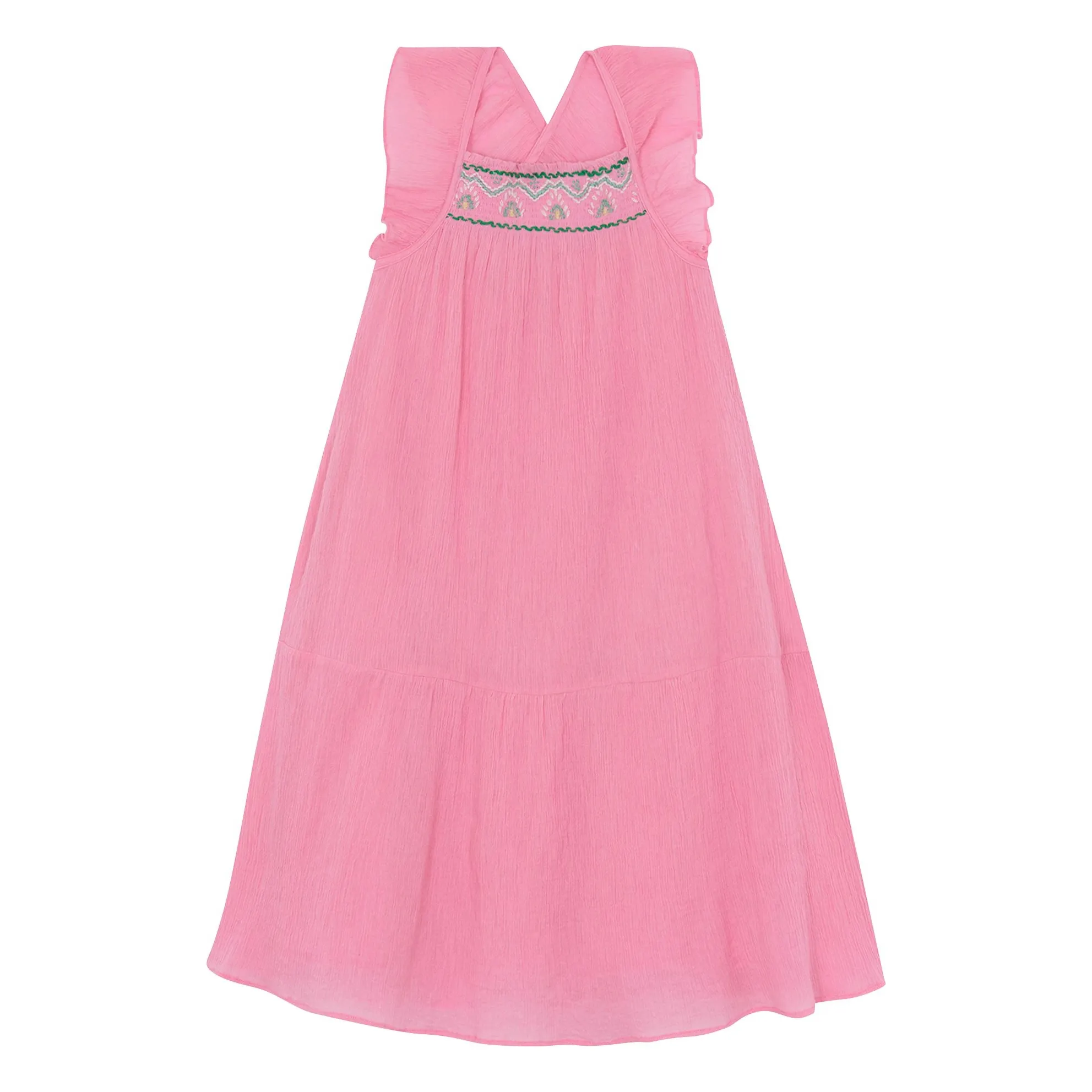 Bonton Candy Pink Neptune Smocked Dress