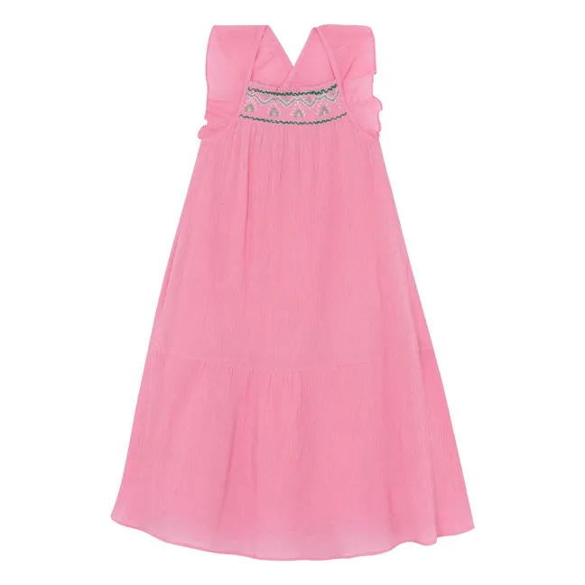 Neptune Smocked Dress | Candy pink