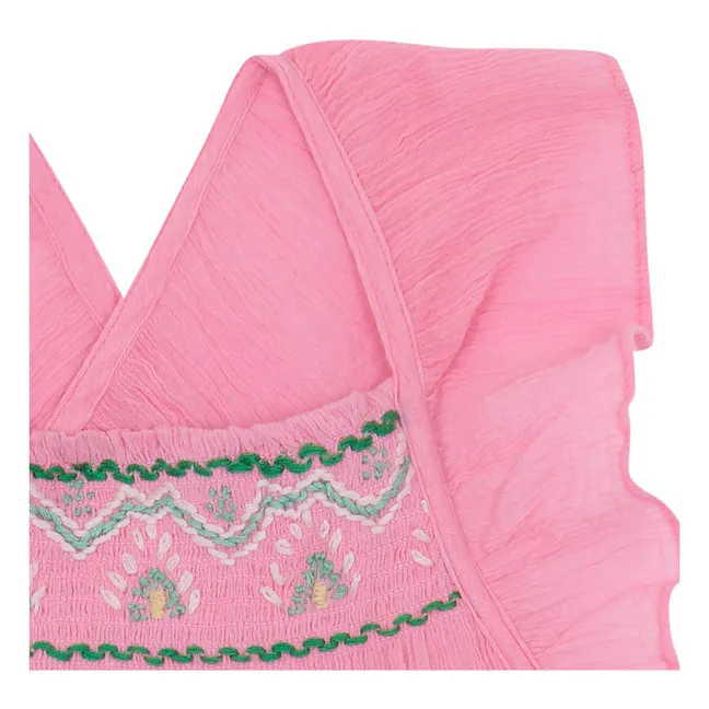 Neptune Smocked Dress | Candy pink