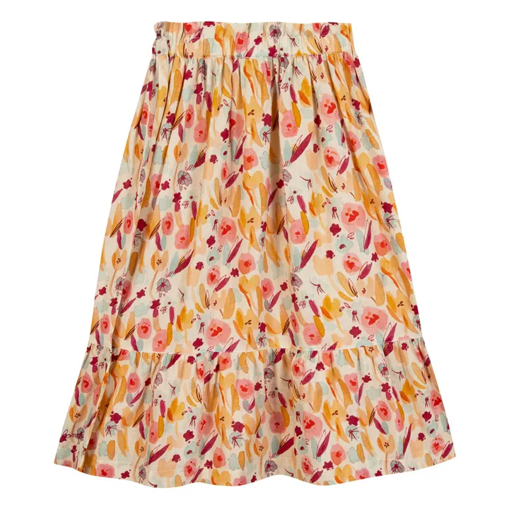 Jupe Denon Fleurie | Ecru- Image produit n°2