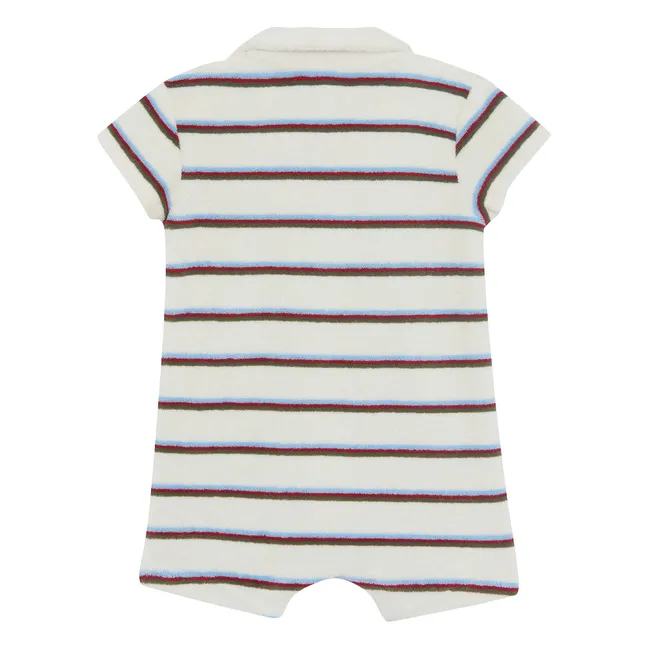 Lilo Striped Terry Playsuit | Khaki
