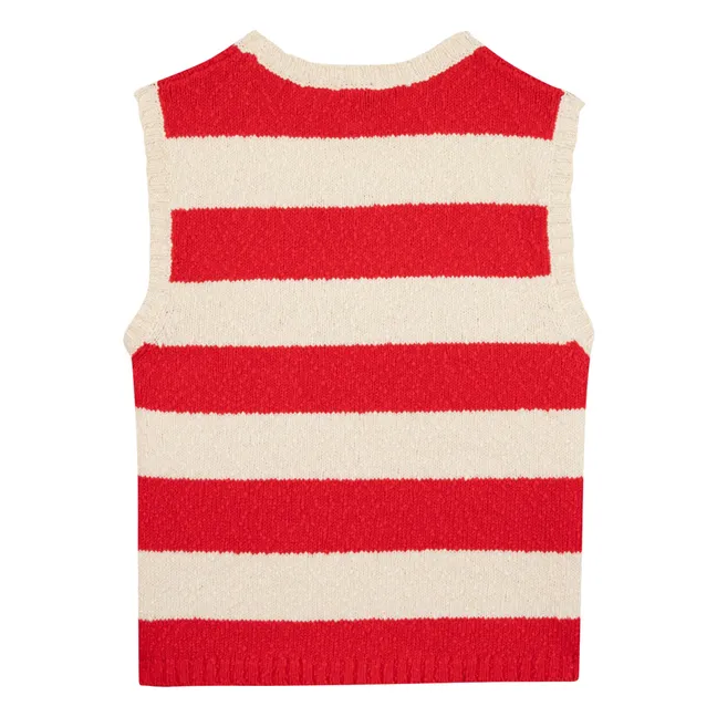Débardeur Maille Next Rayé | Rouge vermillon