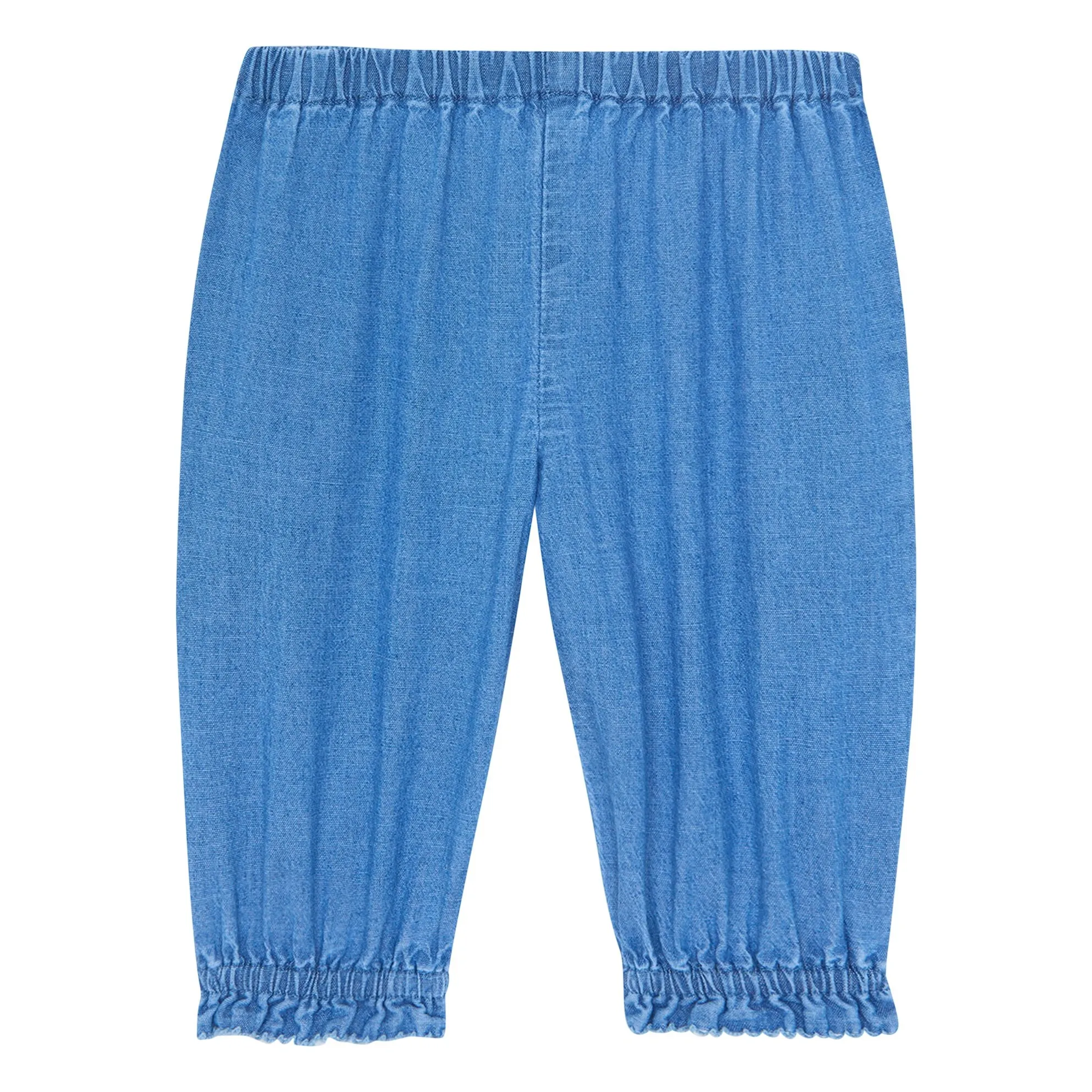 Bonton Denim Blue Noodle Chambray Pants
