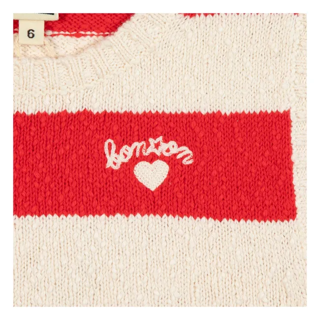 Débardeur Maille Next Rayé | Rouge vermillon