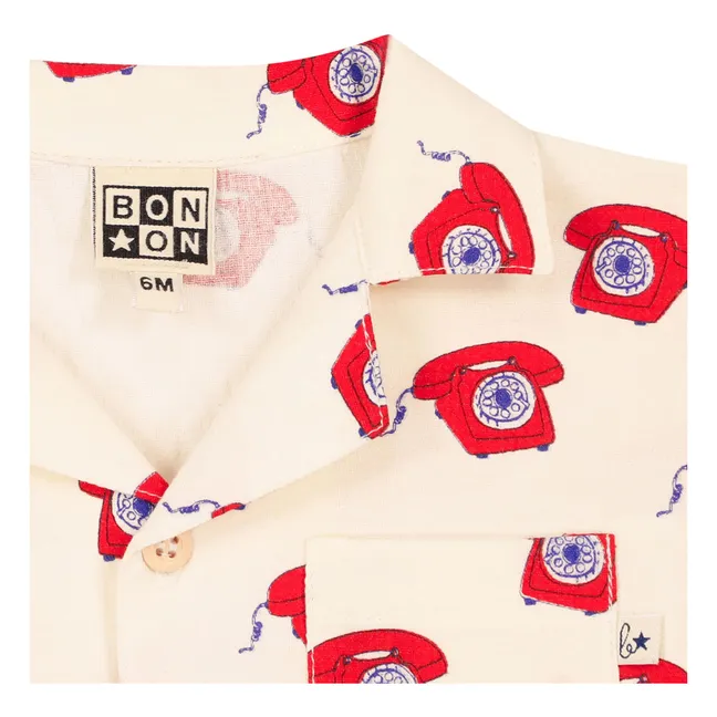 Chemise Las Vegas Téléphones Bébé | Rouge