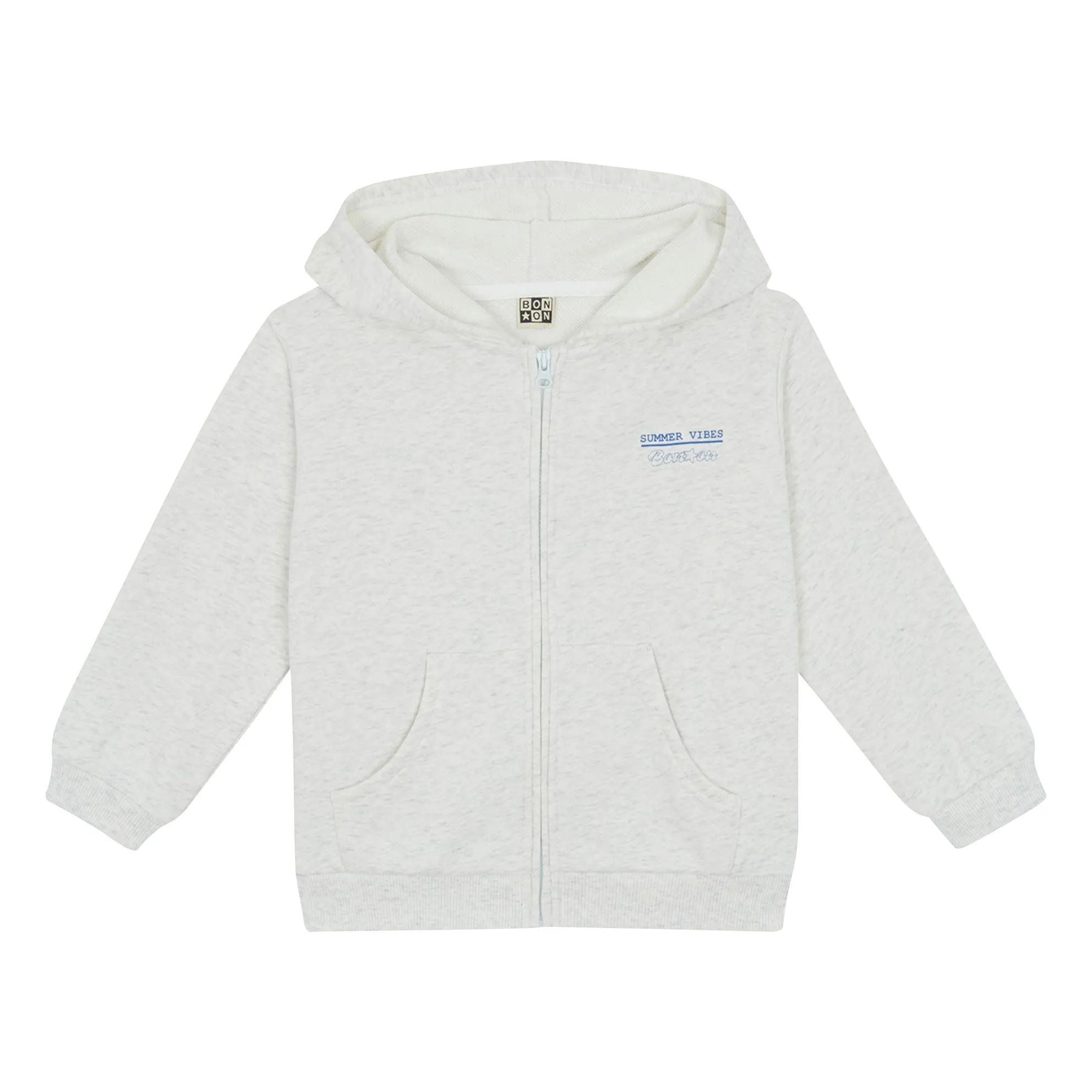 Sweat Capuche Chiné St Lu Dayoff | Gris- Image produit n°1