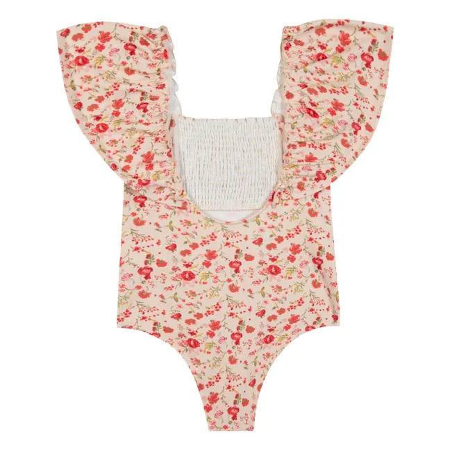 Maillot de Bain Nada Indienne Fleuri | Rouge