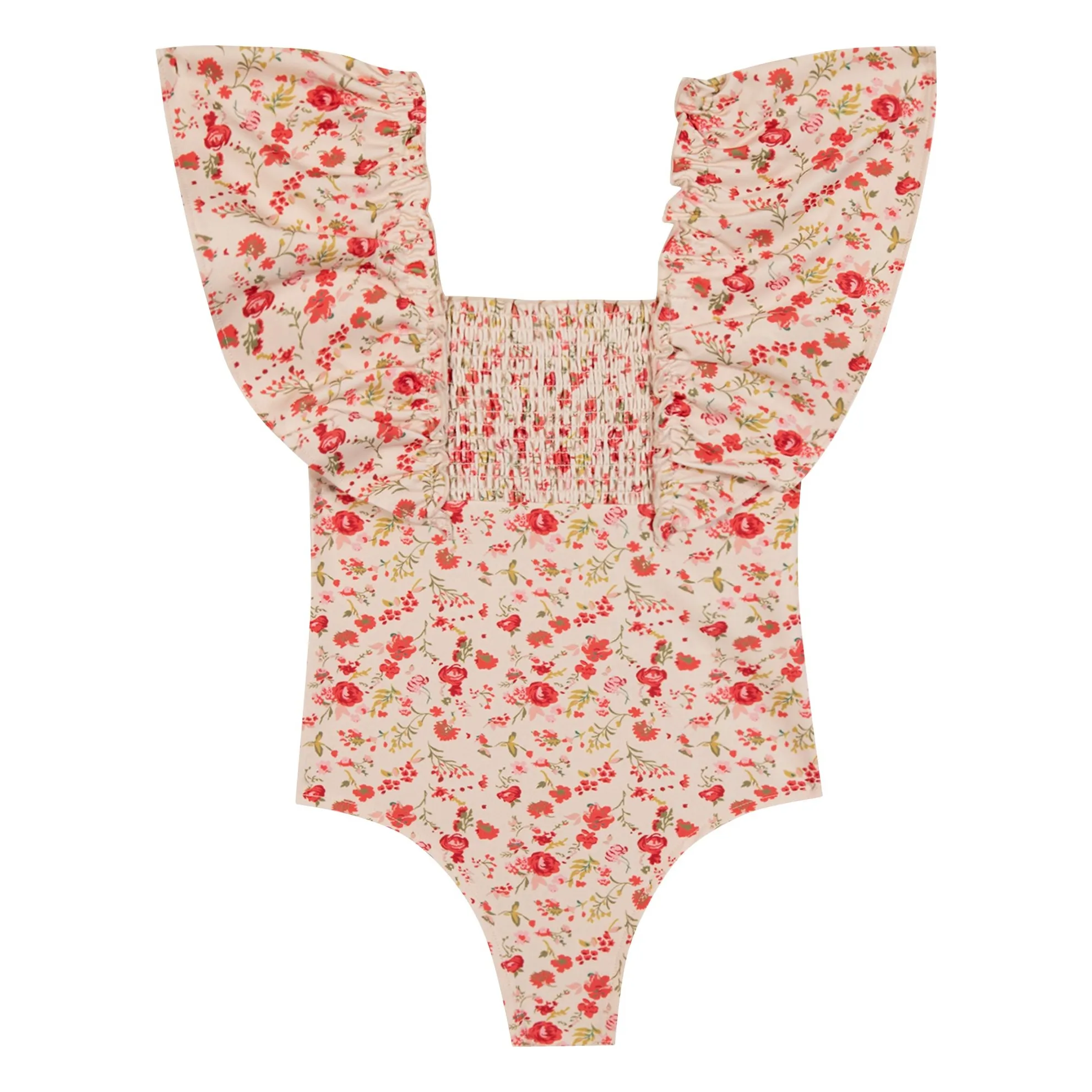 Bonton Red Nada Indienne Fleuri Swimsuit