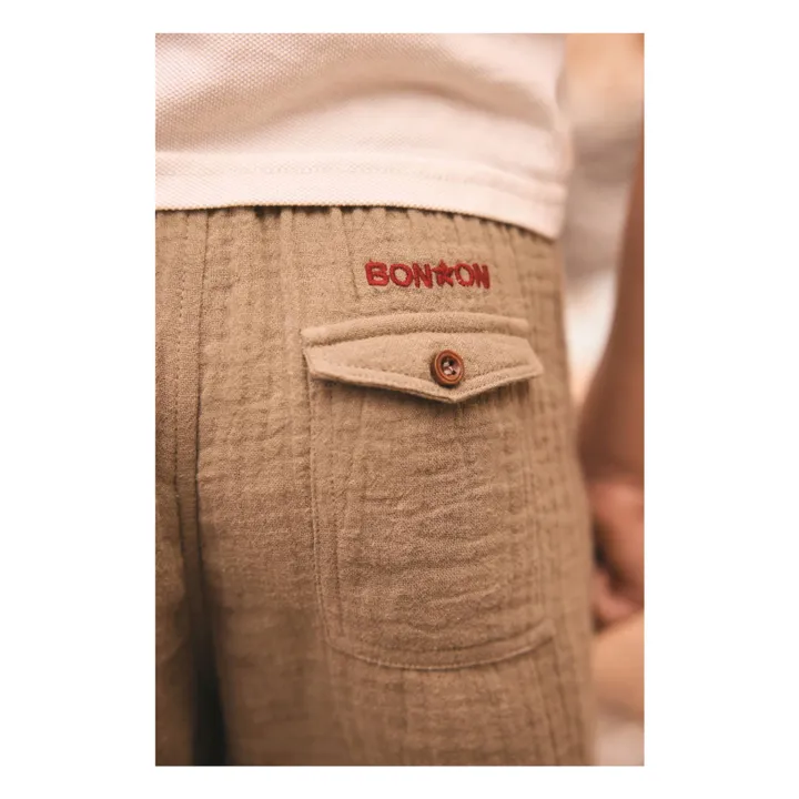 Pantalon Nils Gaze de Coton | Khaki- Image produit n°8