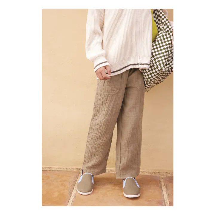 Pantalon Nils Gaze de Coton | Khaki- Image produit n°5