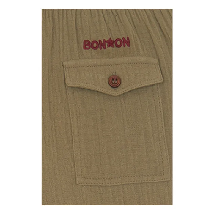 Pantalon Nils Gaze de Coton | Khaki- Image produit n°4