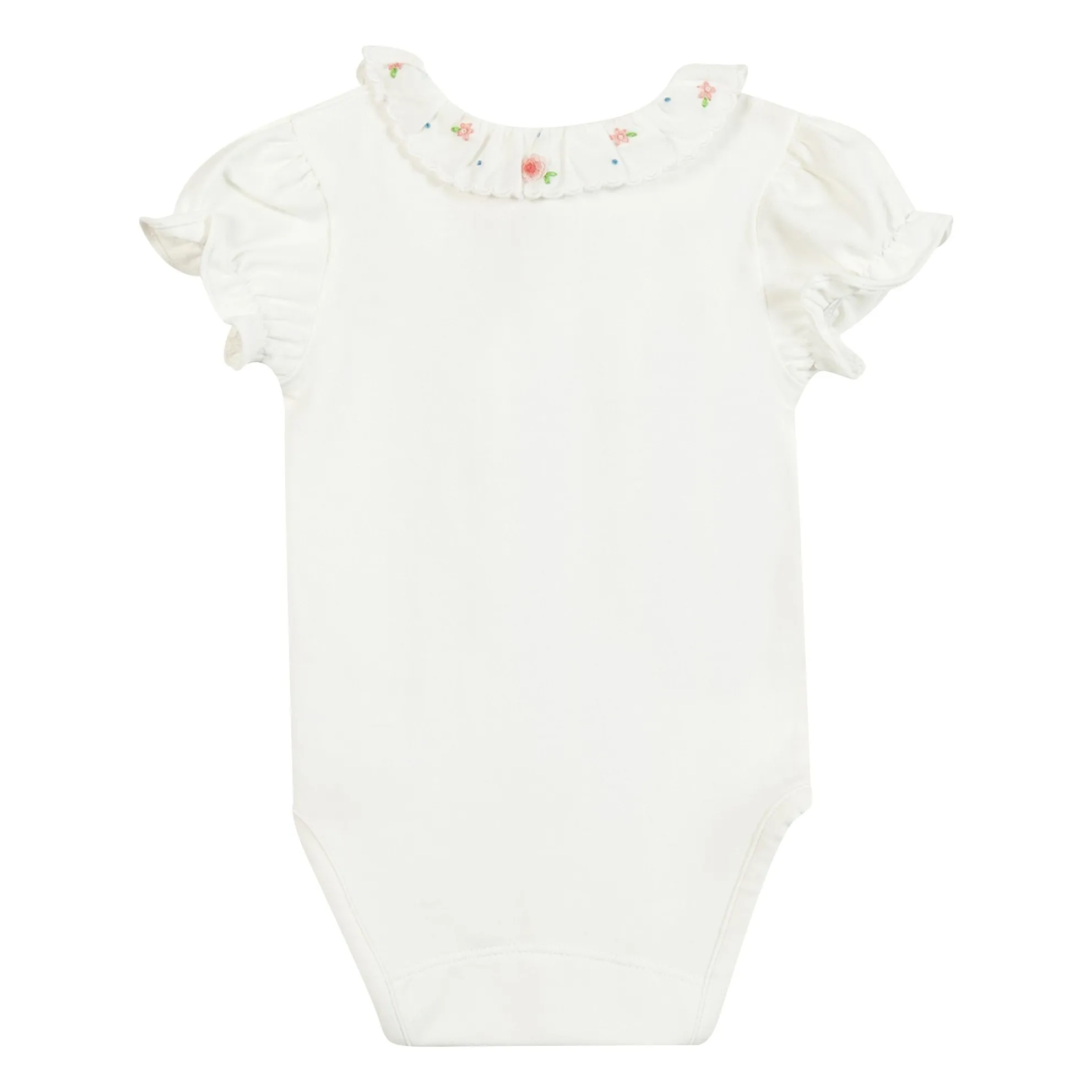 Body Col Claudine Feston Fleurs | Ecru- Image produit n°2