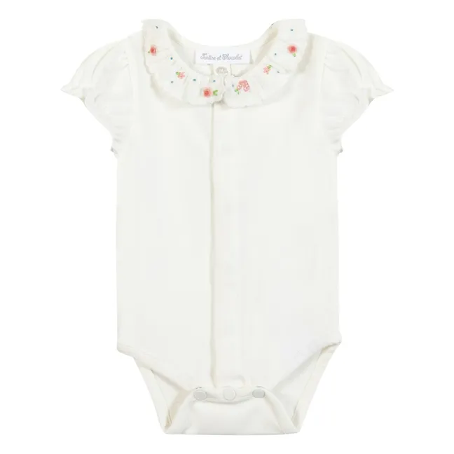 Body Col Claudine Feston Fleurs | Ecru