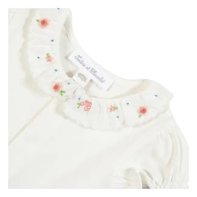 Body Col Claudine Feston Fleurs | Ecru