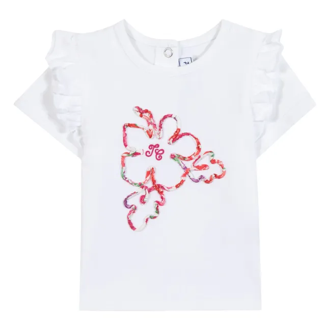 T-shirt Hibiscus Liberty | Blanc