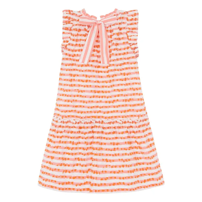 Striped Sleeveless Dress | Orange