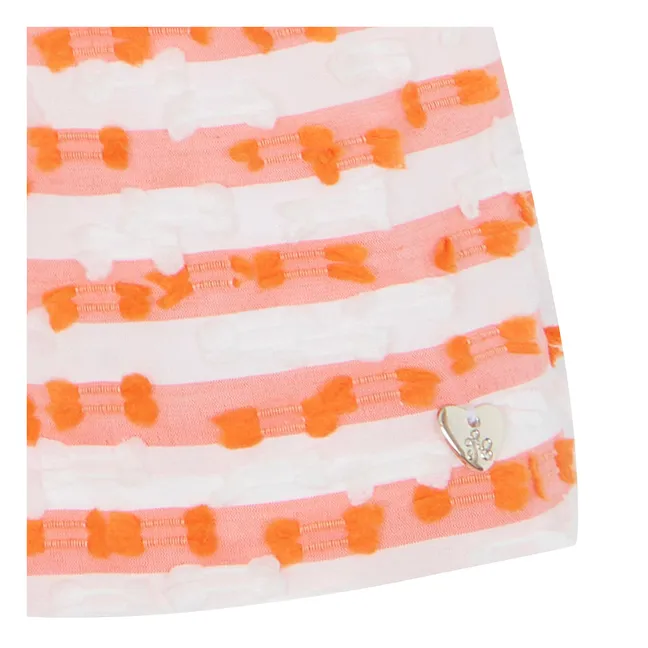 Vestido de rayas sin mangas | Naranja