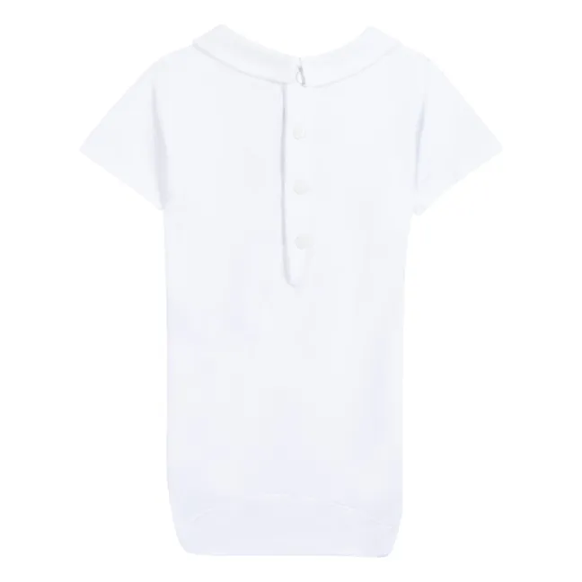 Polo neck bodysuit | White