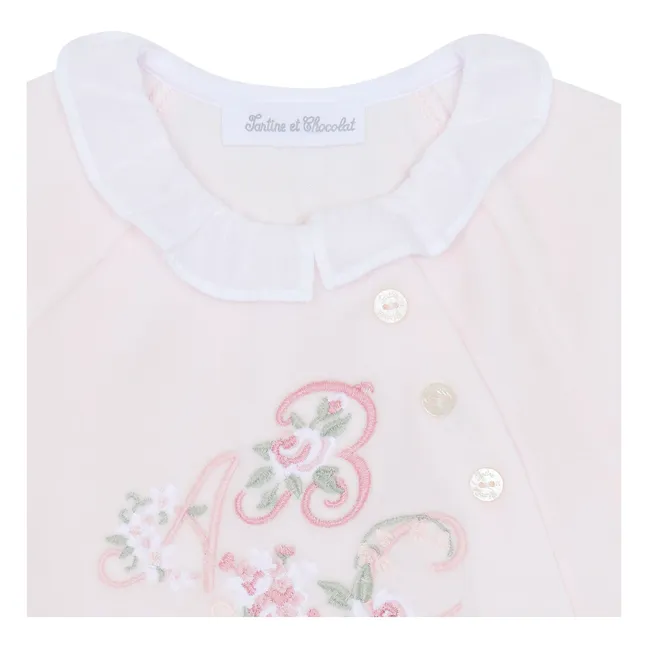 Pyjama ABC Fleuri | Rose pâle