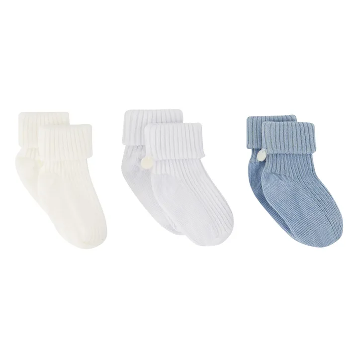 Lot de 3 Paires de Chaussettes | Bleu horizon- Image produit n°0