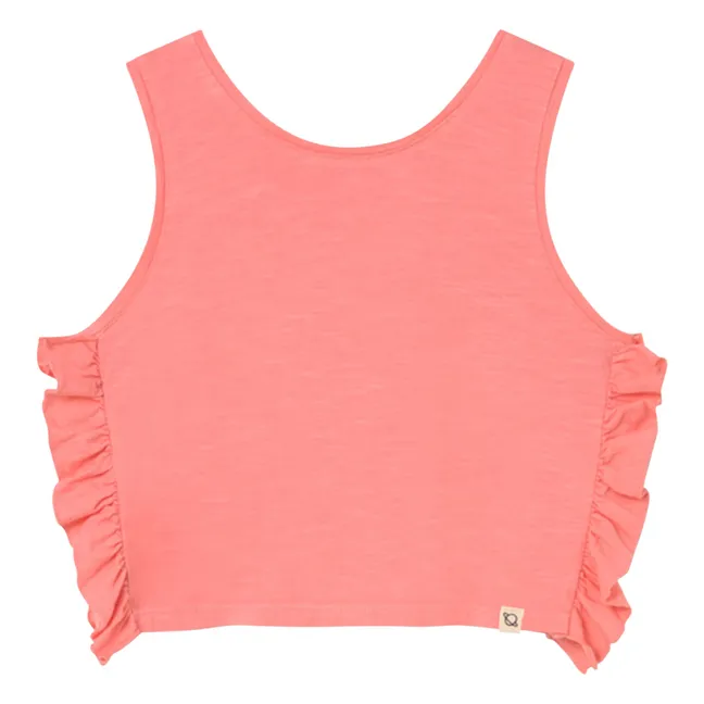 Camiseta de tirantes Daisy Ruffle | Rosa Bombón