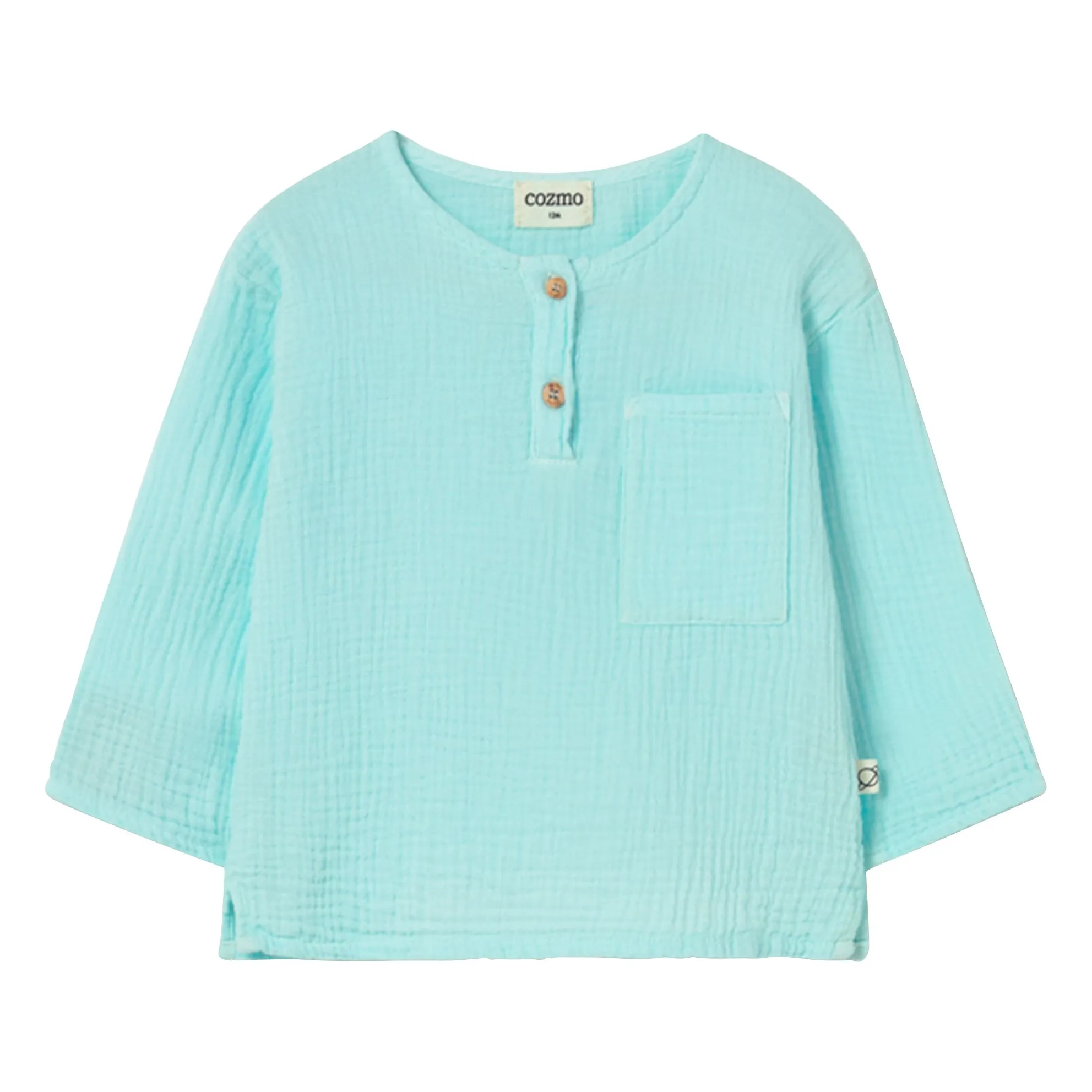 Cozmo Aqua Kurta Iago Cotton Gauze