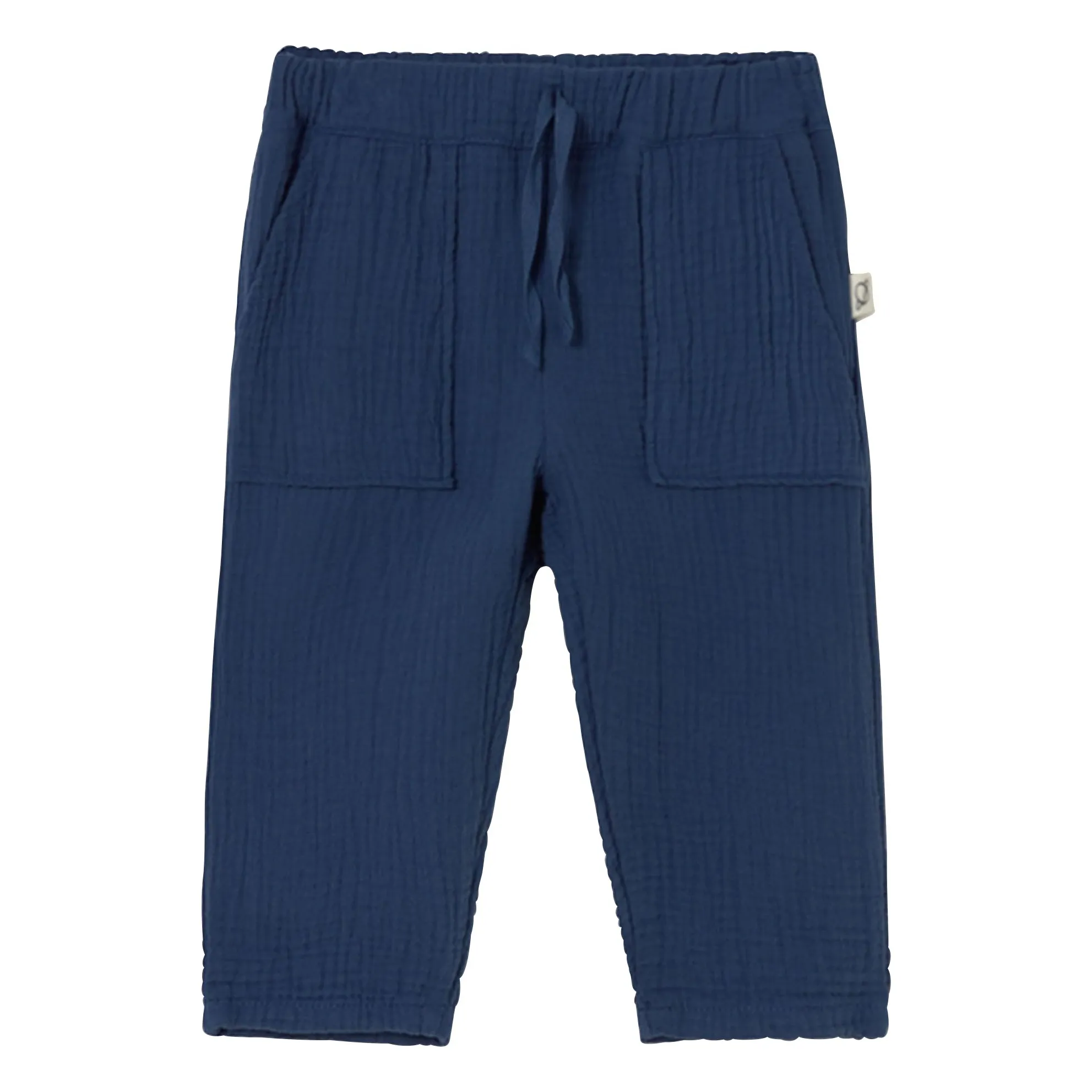 Cozmo Navy Blue Mario Cotton Gauze Pants
