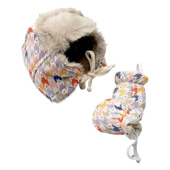 Vestaire poupée - Conjunto de gorro y manoplas de eslalon