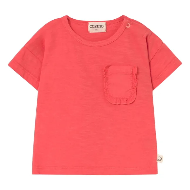 T-shirt Brisa Poche Volant | Rouge