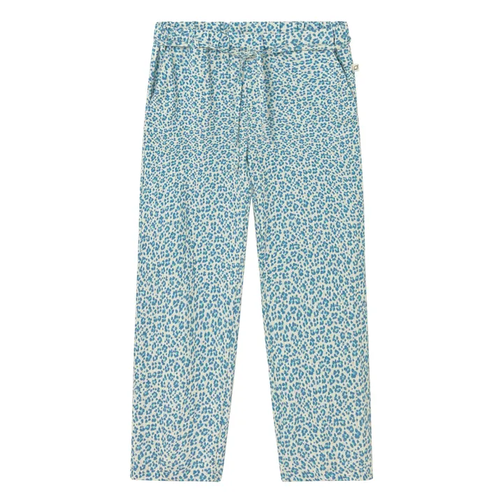 Pantalones de leopardo Bella | Azul Turquesa- Imagen del producto n°0