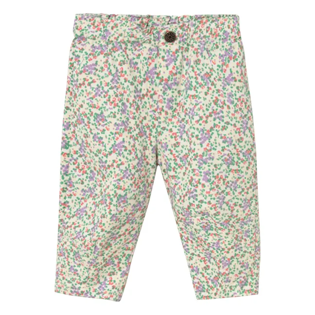 Atena Hose Blümchen | Seidenfarben