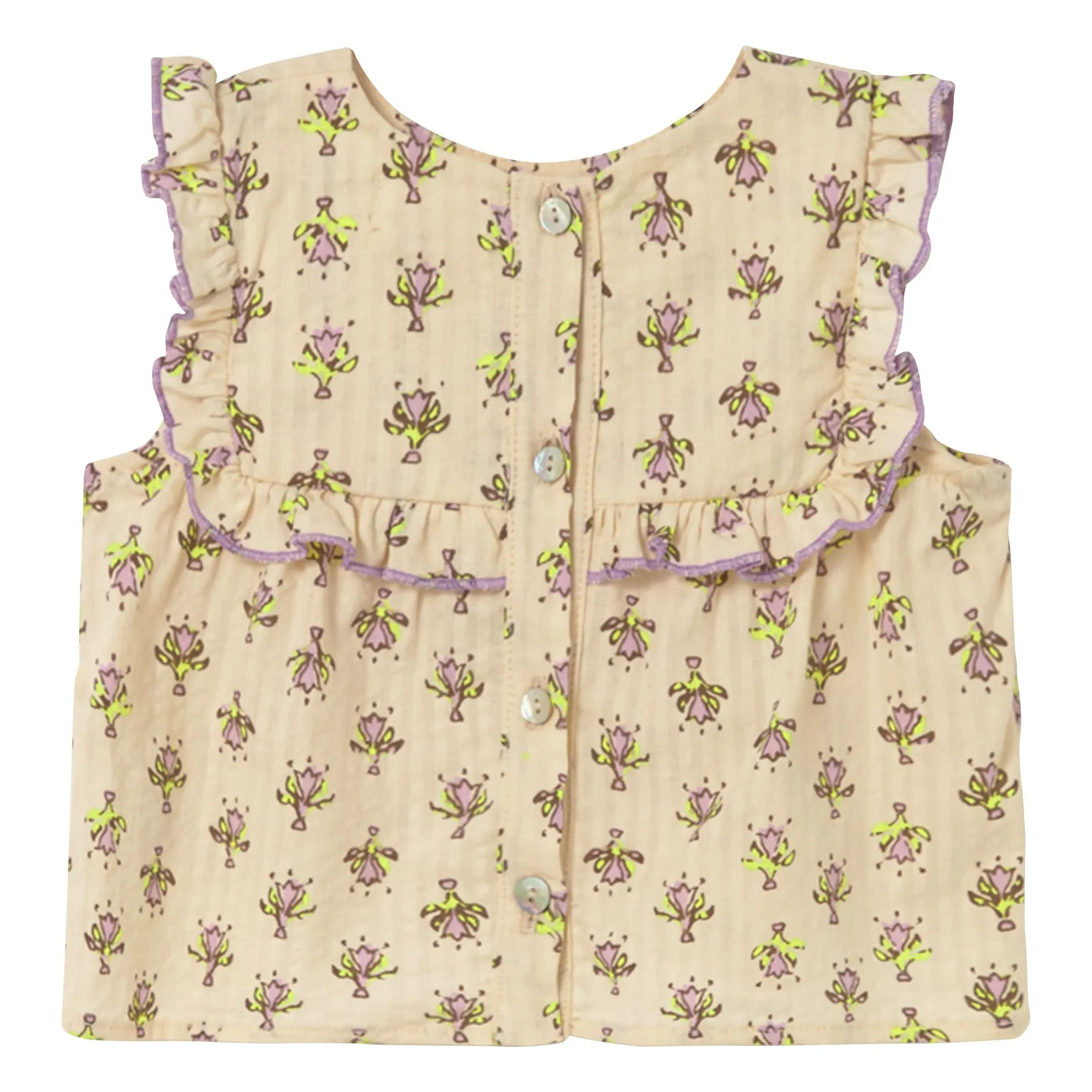 Top Ari Fleuri Coton Bio | Lavande- Image produit n°3