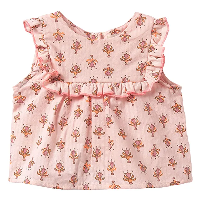 Top de algodón orgánico Ari Fleuri | Rosa empolvado
