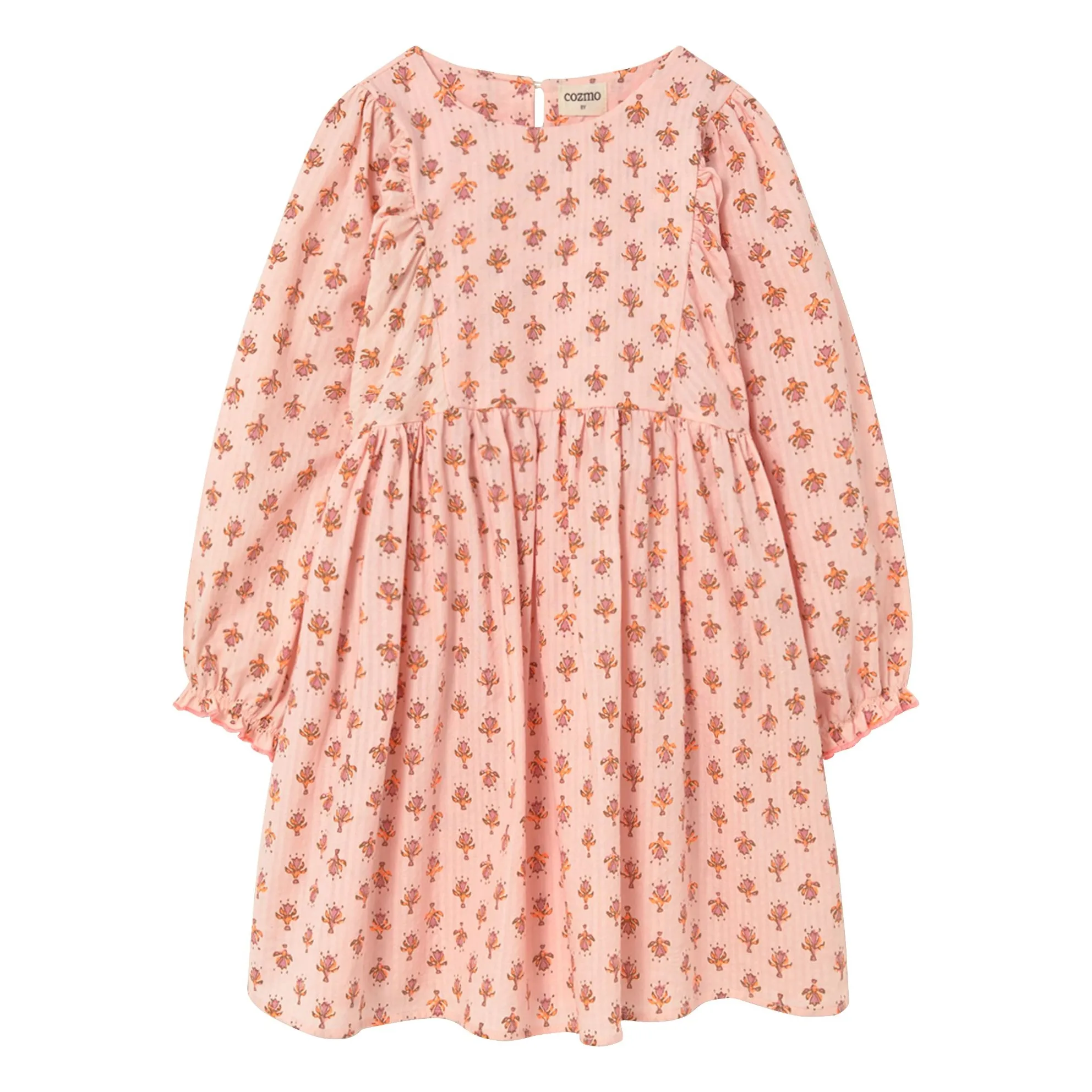 Cozmo Powder Pink Alba Fleurie Organic Cotton Dress