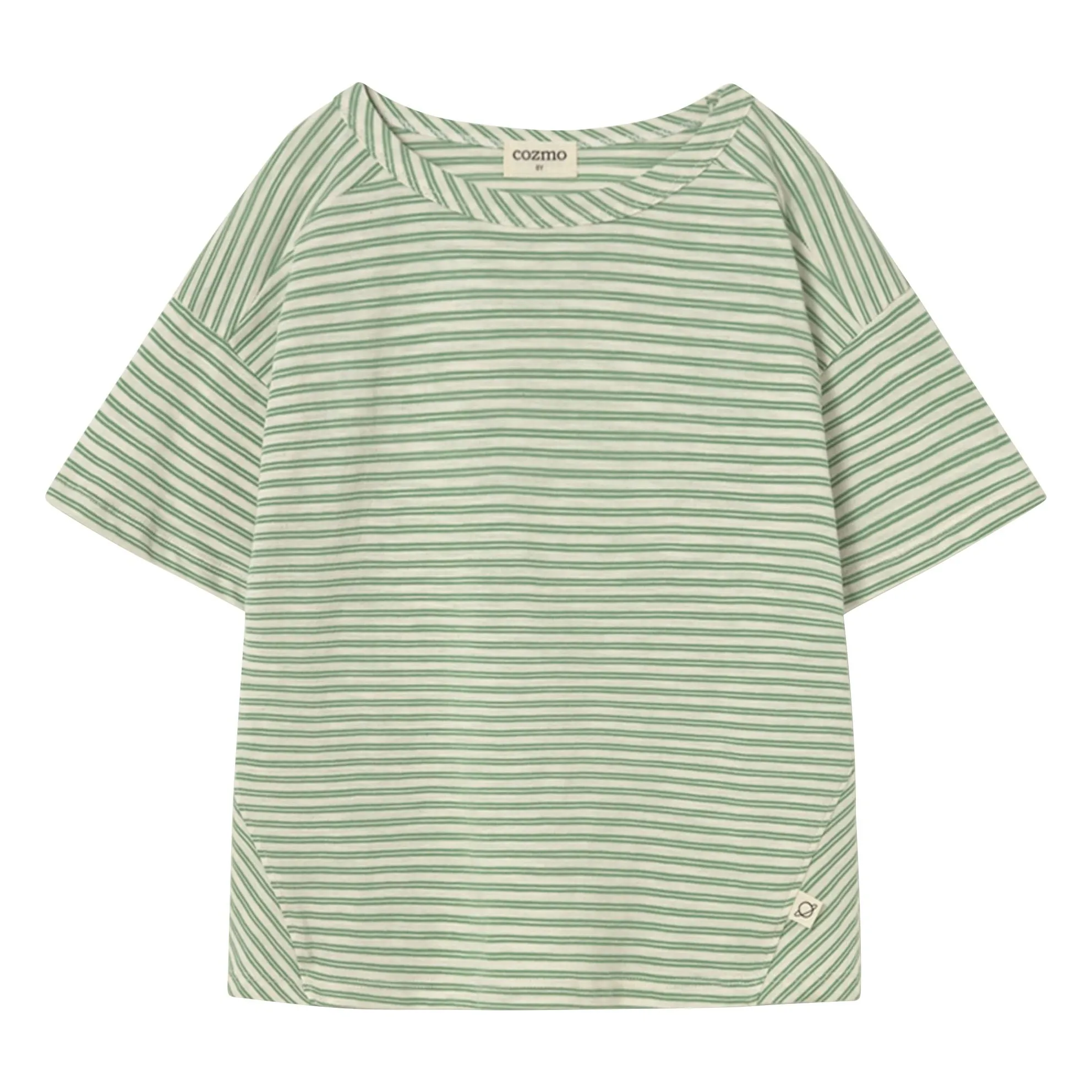 Cozmo Meadow Green Alan Striped T-Shirt