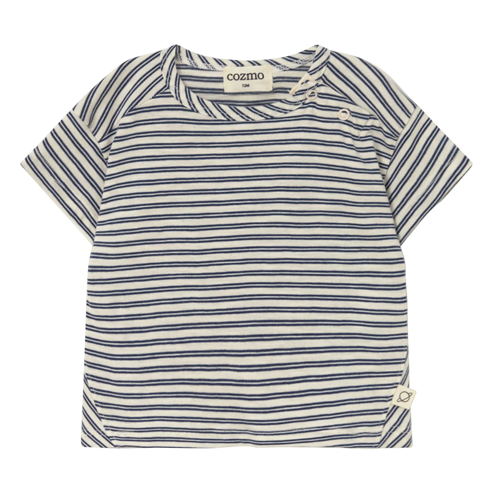 Cozmo Navy Blue Alan Striped Baby T-Shirt