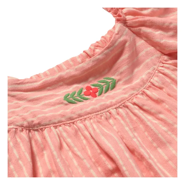Robe Clavel Rayée | Rose