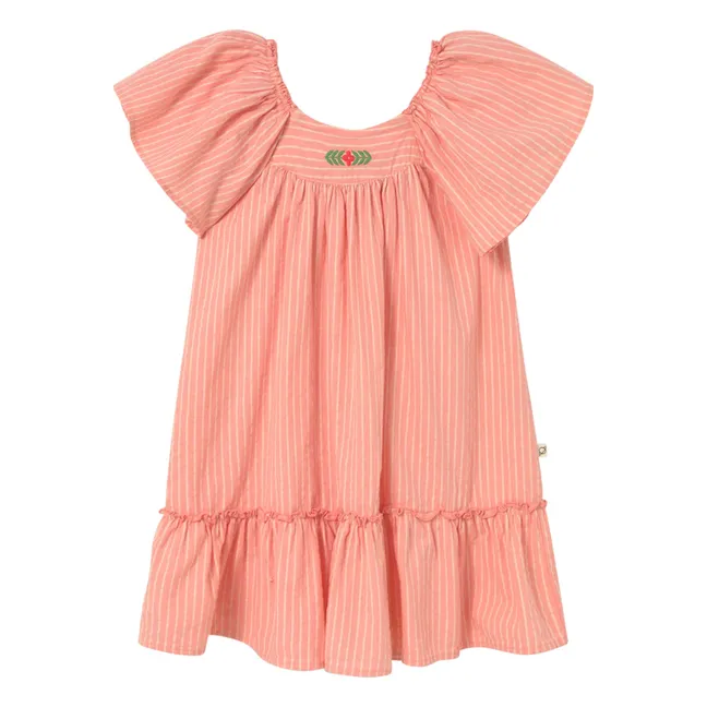 Robe Clavel Rayée | Rose
