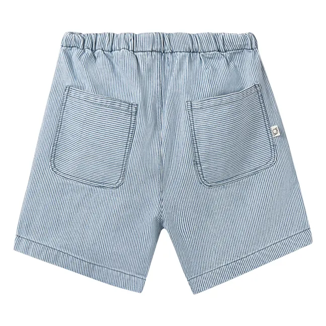 Bermudas de rayas Cedro | Azul Claro