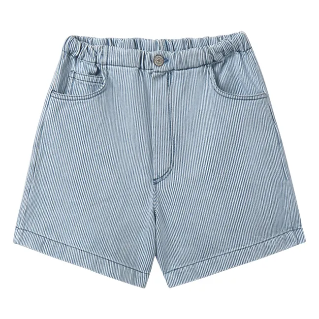 Bermudas de rayas Cedro | Azul Claro